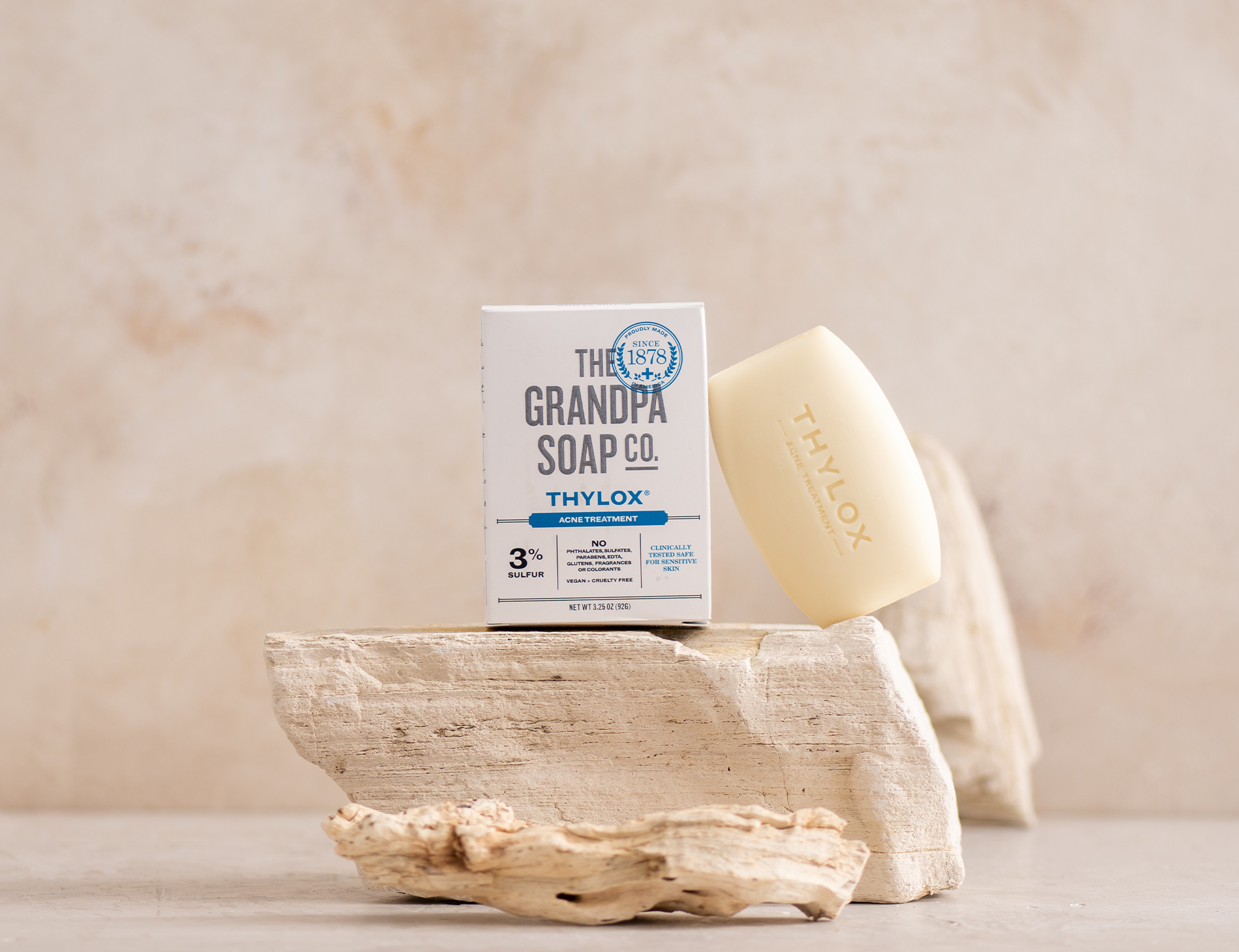 Face & Body Bar Soap, Thylox Acne Treatment, 3.25 oz (92 g)
